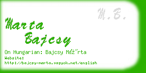 marta bajcsy business card